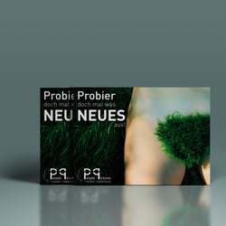 Flyer DIN A6: People-Pictures – Probier doch mal was Neues aus!
