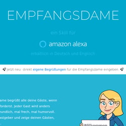 Landing Page Empfangsdame Alexa Skill