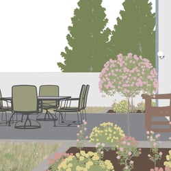 3D exterior Visualisierung „Toon Garten“