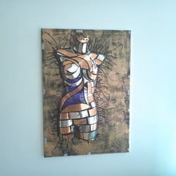 Torso- 70×100cm Mischtechniken(Installationen/LED´s)