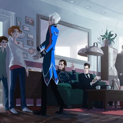 Nacre: Furlong living room mood painting