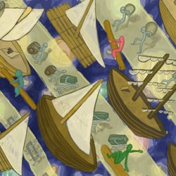 Der Hafen die Falte – Digitale Illustration (procreate)