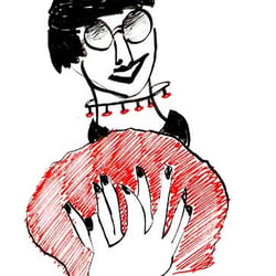 Illustration schwarz/rot