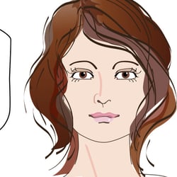 Rechteckige Gesichtsformen und Frisur