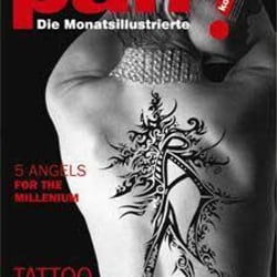 Ich, meine Zeichnung wo das Wort „pan“, der Name der Zeitung, versteckt ist