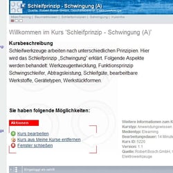 Screenshot: Advanced Organiser (Lernumgebung)