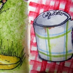 Banane und Tasse