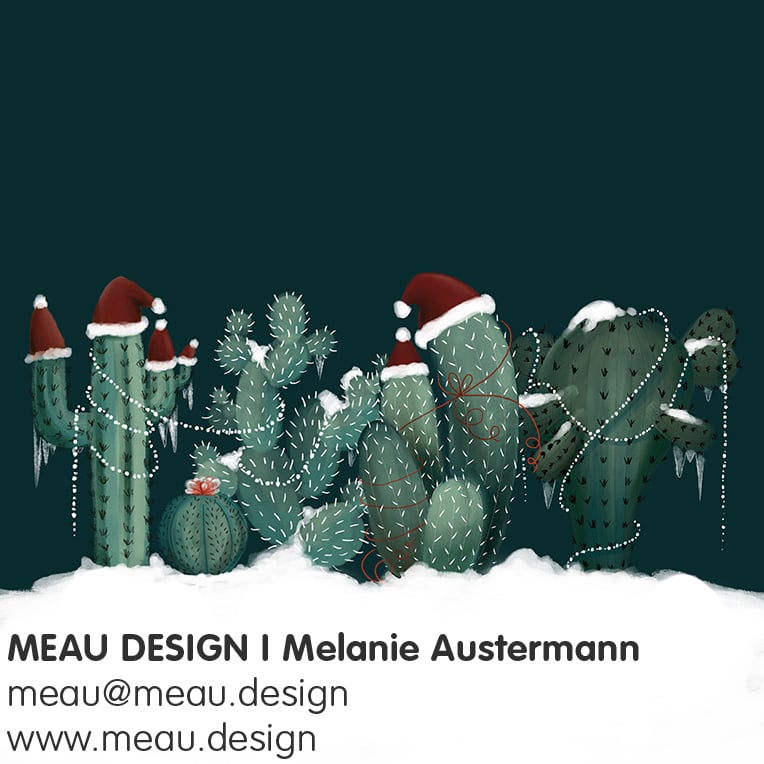 Weihnachtsillustration / Weihnachtsgruß 2018, MeauDesign