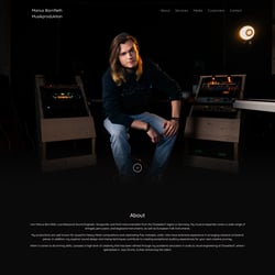 Digitales Portfolio eines Musikproduzenten
