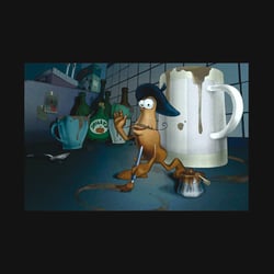 Backgroundpainting „Dreckmonster“