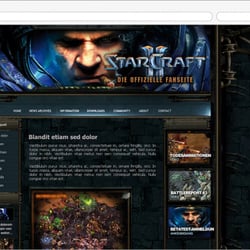 Entwurfsarbeit Fanseite Starcraft