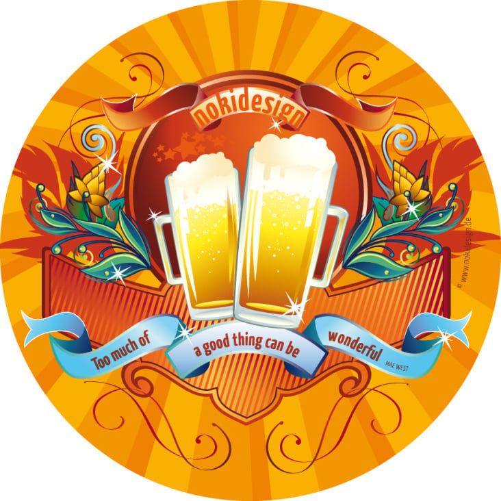 Bierdeckel zum Oktoberfest