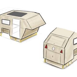Fahrradcamper: Erste Entwürfe