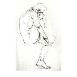 Akt. Bleistift auf Papier