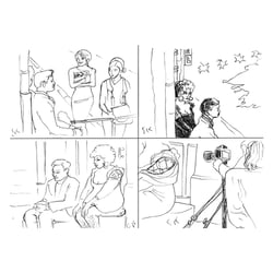 Graphische reportage Film Marseille 2015 Dreharbeit