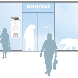 Eingangstüren zum Shoppingcenter