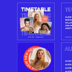 Artist Posts & Timetable