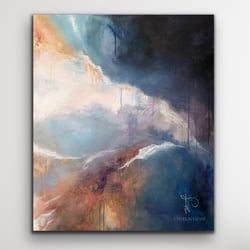 Swelling Storm, mixed media on canvas, 120×80cm