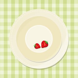 Erdbeeren auf Teller