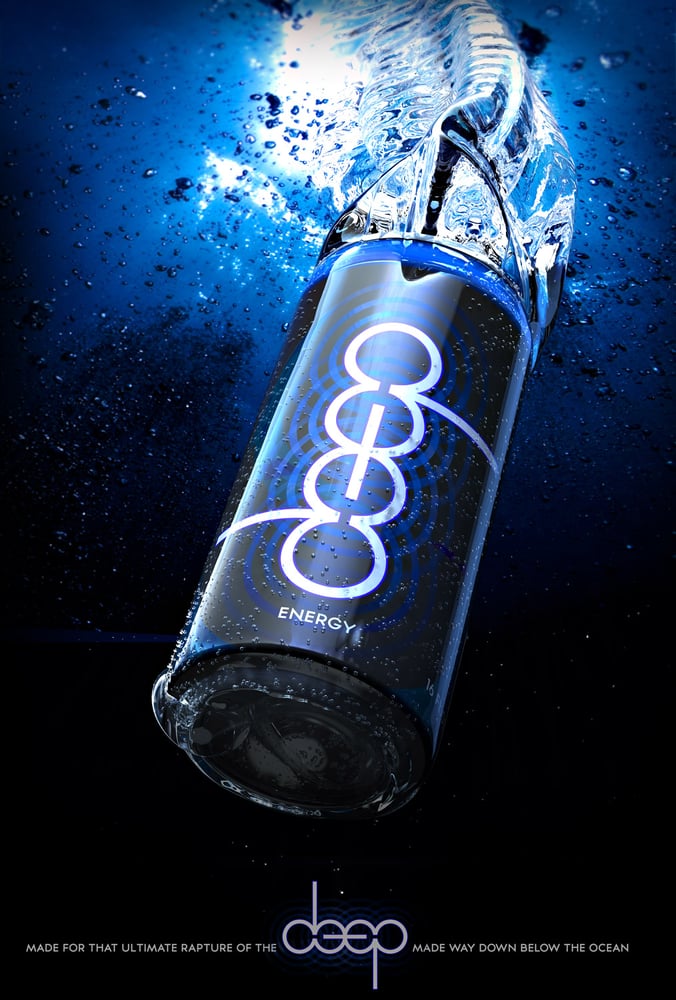 Deep Energy Drink Visualisierung und Brand Creation (3D)