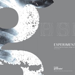 Poster advertising Experimentation Book and typegenerator.net