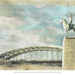 Rheinwächter vor Kölner Hohenzollernbrücke