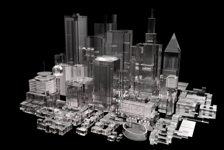 Eine Stadt aus Glas