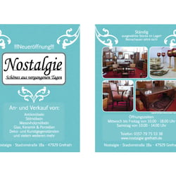 Logo und Flyer NOSTALGIE – An- und Verkauf