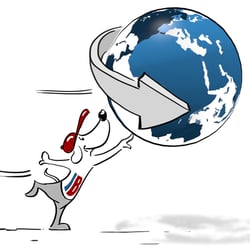 Illustration „Thema SEO“ für eine deutsche Industrie-Suchmaschine