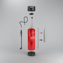 Feuerlöscher Explosionsdarstellung