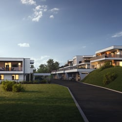 Außenvisualisierung einer Wohnoase „Panorama“ in Gleisdorf.