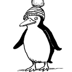 Pinguin mit Pudelmütze