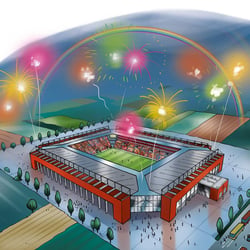 Stadion Mainz – Die drei ???Kids