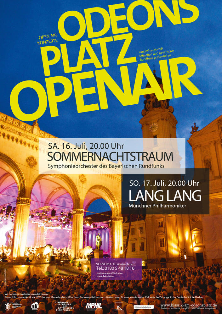 Plakatentwurf Odeonsplatz Open Air