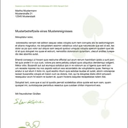 Breifpapierentwurf für die Hebamme Susanne Leu Kübler