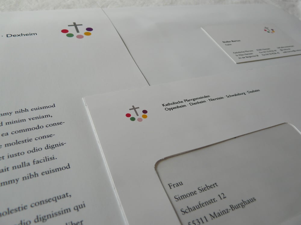 Briefpapier und Visitenkarte