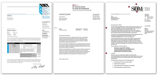 Verschiedenen Briefbogen als Word-Vorlage