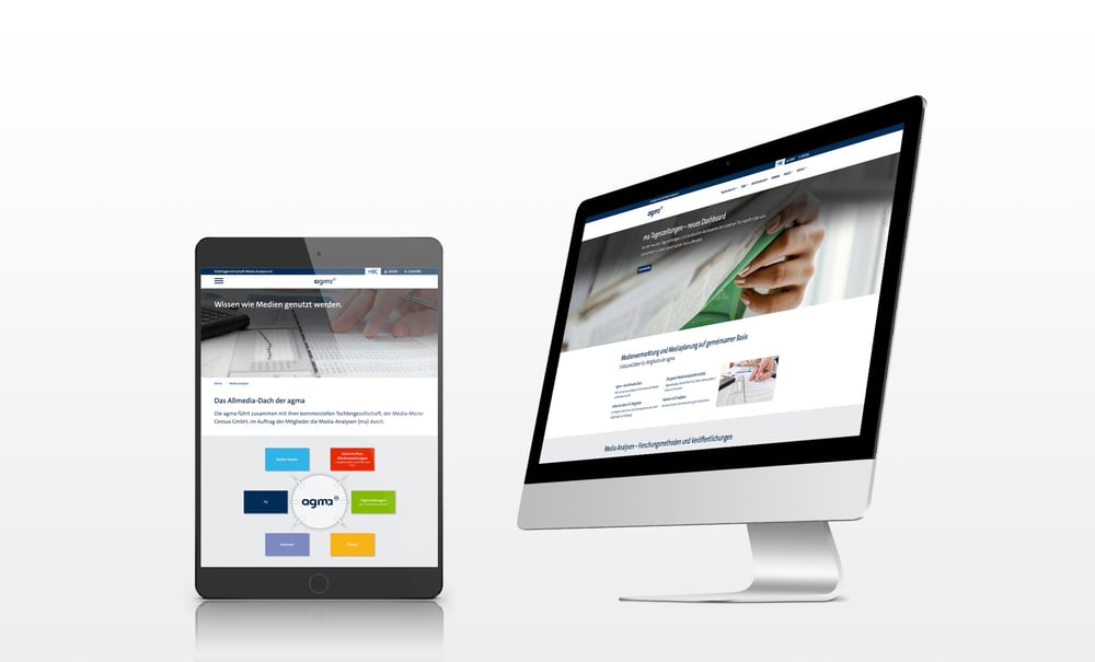 Website mit Kundenportal und Archiv für Media-Publikationen