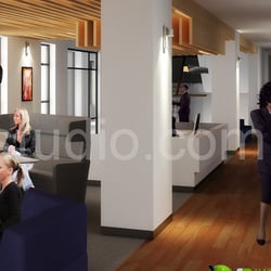 3D Interior Design Rendering für Büroflächen