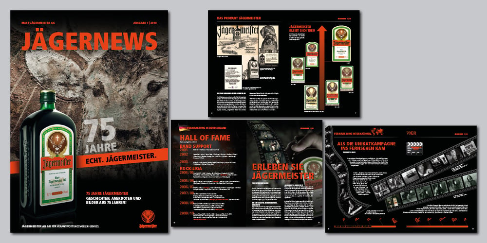 Grafik für die JägerNews – Mitarbeitermagazin | 15 Jahre verantwortete ich das Magazin