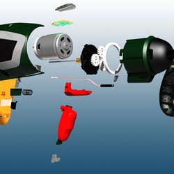 3D Visualisierung Akku Schrauber