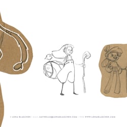 Character-Sketches für die Protagonistin von Children of Lumera „Elo“