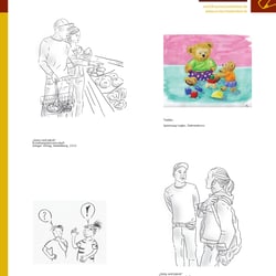 Illustrationen Comic, Tablet und Handzeichnung