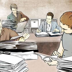 Steuerfahnder -Thema: Atze Brauner, ARD Magazin Kontraste, Illustration: Heidi Kull