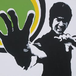 bruce lee 02, acryl auf cancas, 120 × 100