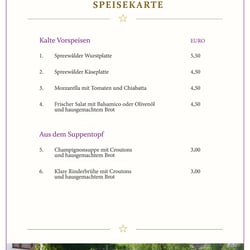 Speisekarte