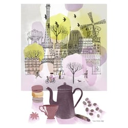 Bonjur Paris vector Poster