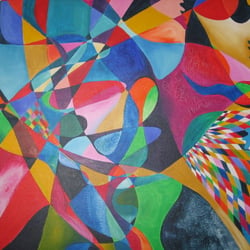 „Vogelflug“, Acryl