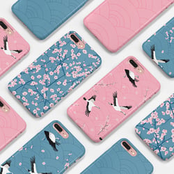 Cranes Collection Surface Pattern Vektor