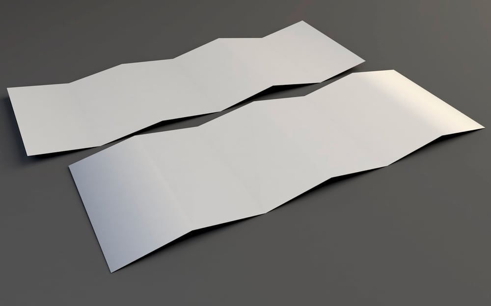 Mock-up für 12-seitigen Flyer